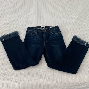 Frame Le High Straight Fringe Jeans - size 28